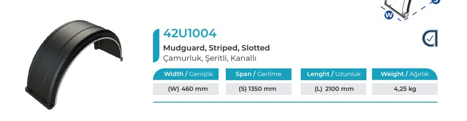 CAMURLUK 460 X 1350 X 2100 MM PILOT KANALLI SERITLI AYMEX